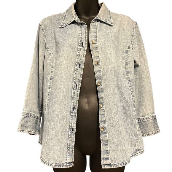 Panic! At the Disco Custom Painted Denim Button Shirt Women’s Large - Picture 3 of 6